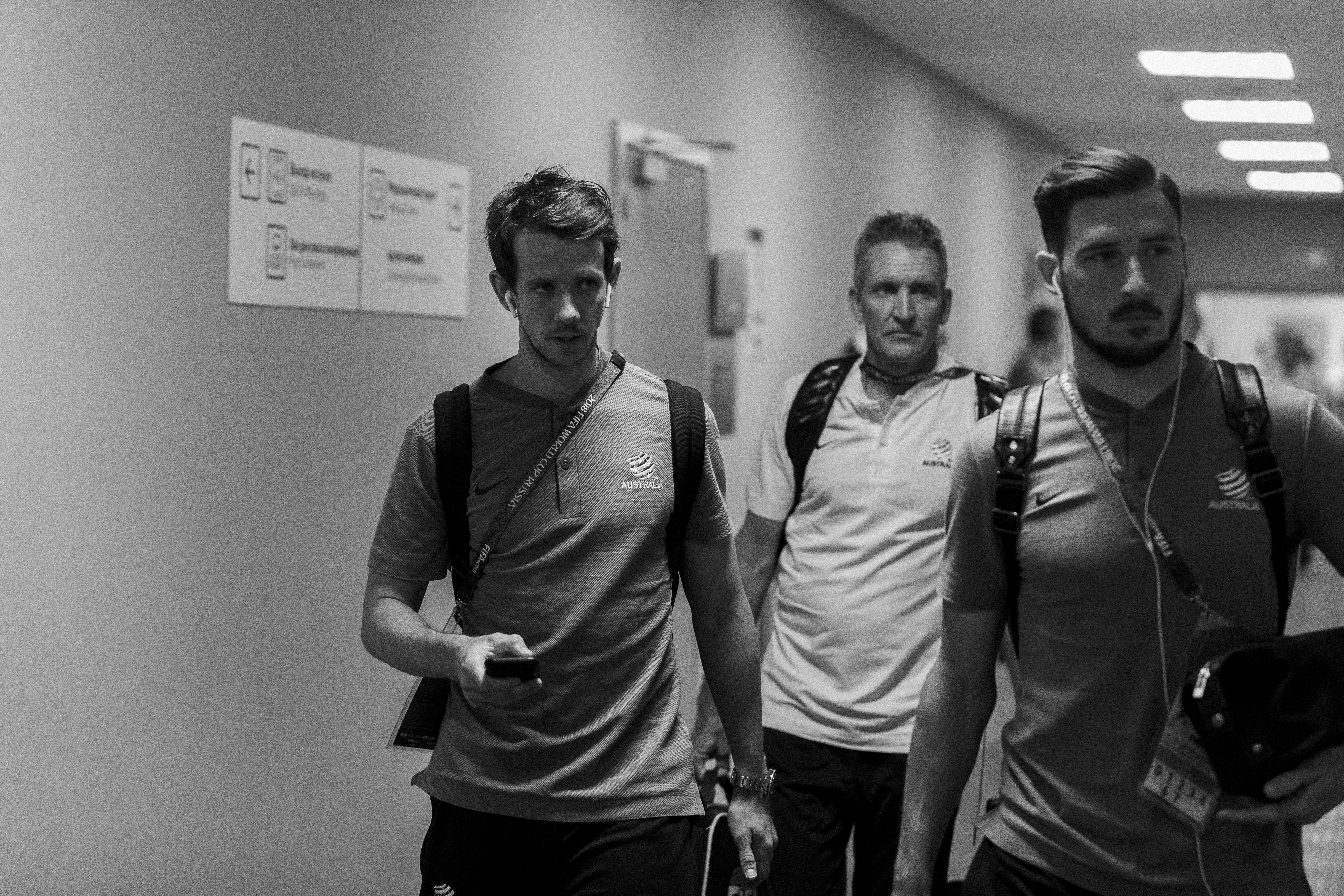 Dr Jones with the Socceroos